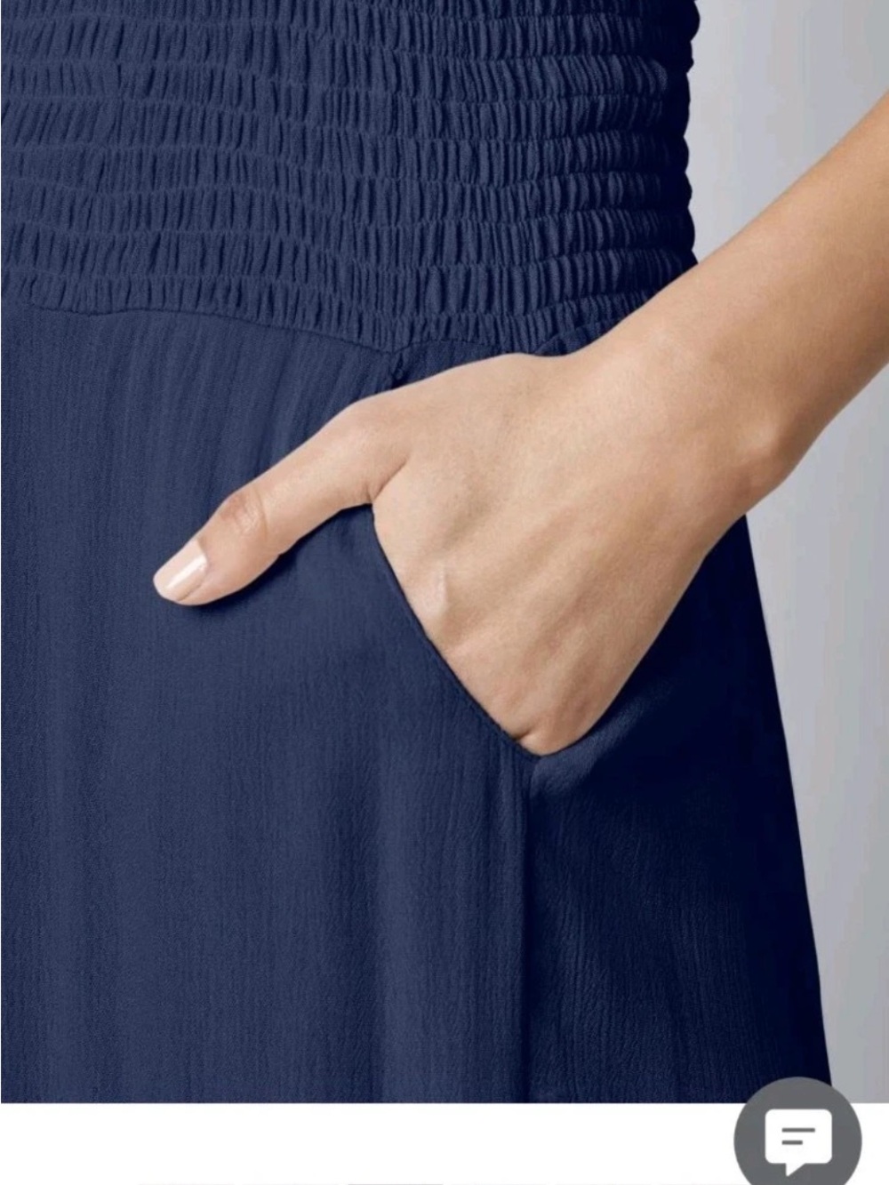 VENUS Whimsigoth Navy Strapless Lace-Panel Palazzo Jumpsuit - Picture 3 of 9